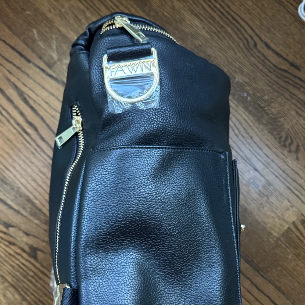 Fawn Design Black Diaper Backpack View 4